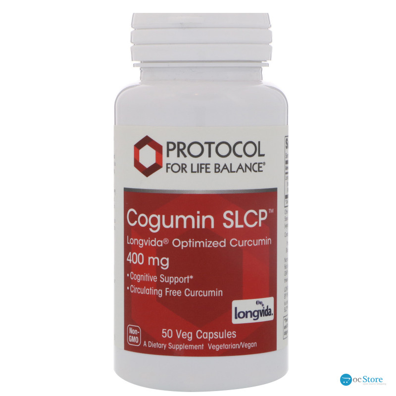 Куркумін, Optimized Curcumin, Protocol for Life Balance, 400 мг, 50 вегетаріанських капсул
