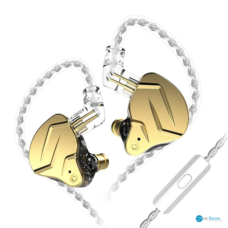 Навушники KZ ZSN Pro X з мікрофоном gold