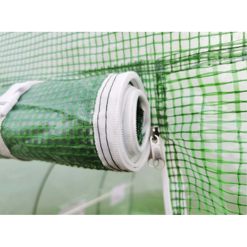 Садова теплиця 6 м² (3 × 2 × 2 м) з вікнами, армована плівка UV-4, Зелена (Польща)