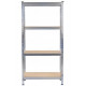 Стелаж металевий 150x70x30 4 полиці (сірий)