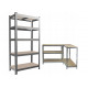 Стелаж металевий 180x90x30  5 полиць (сірий)