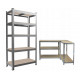 Стелаж металевий 150x70x30  5 полиць (сірий)