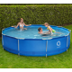 Каркасний садовий басейн Avenli (305 х 76 см) круглий, для дорослих та дітей, Синій (17798)