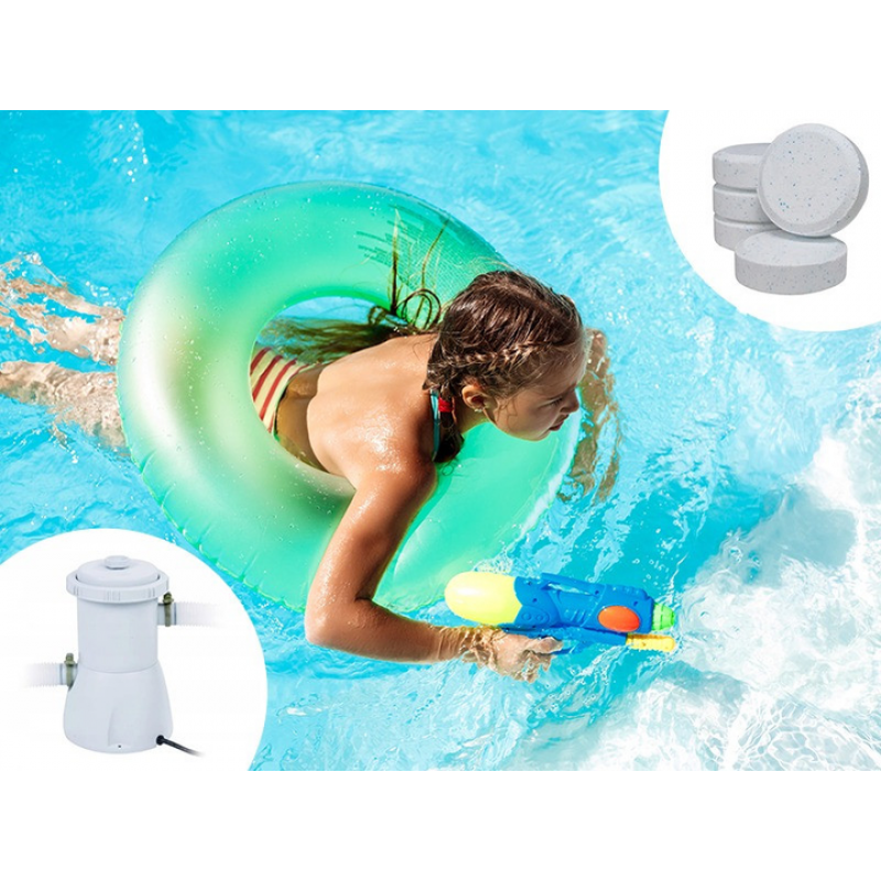 Каркасний садовий басейн Avenli (360 х 76 см) круглий, для дорослих та дітей, Синій (17799)