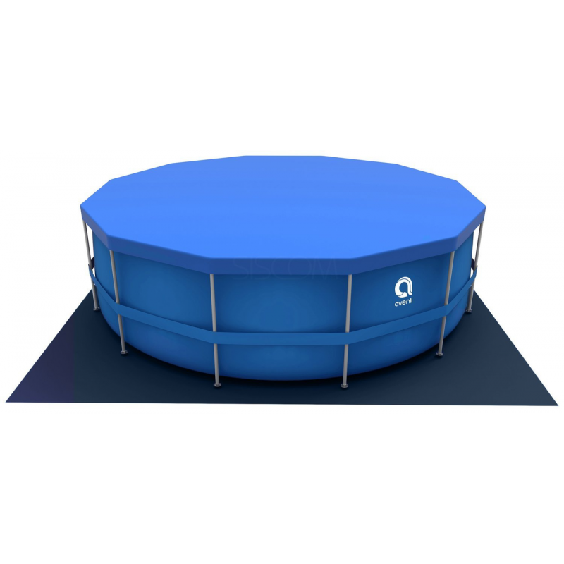 Круглий каркасний басейн Avenli (305 x 76 см) для дорослих і дітей, комплектація 19в1, Синій