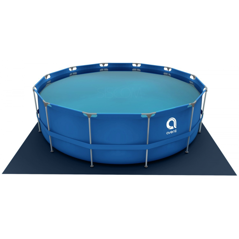 Круглий каркасний басейн Avenli (305 x 76 см) для дорослих і дітей, комплектація 19в1, Синій