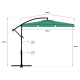Садова розкладна парасоля Funfit Garden (діаметр - 3 метри) з боковою стійкою, Зелена