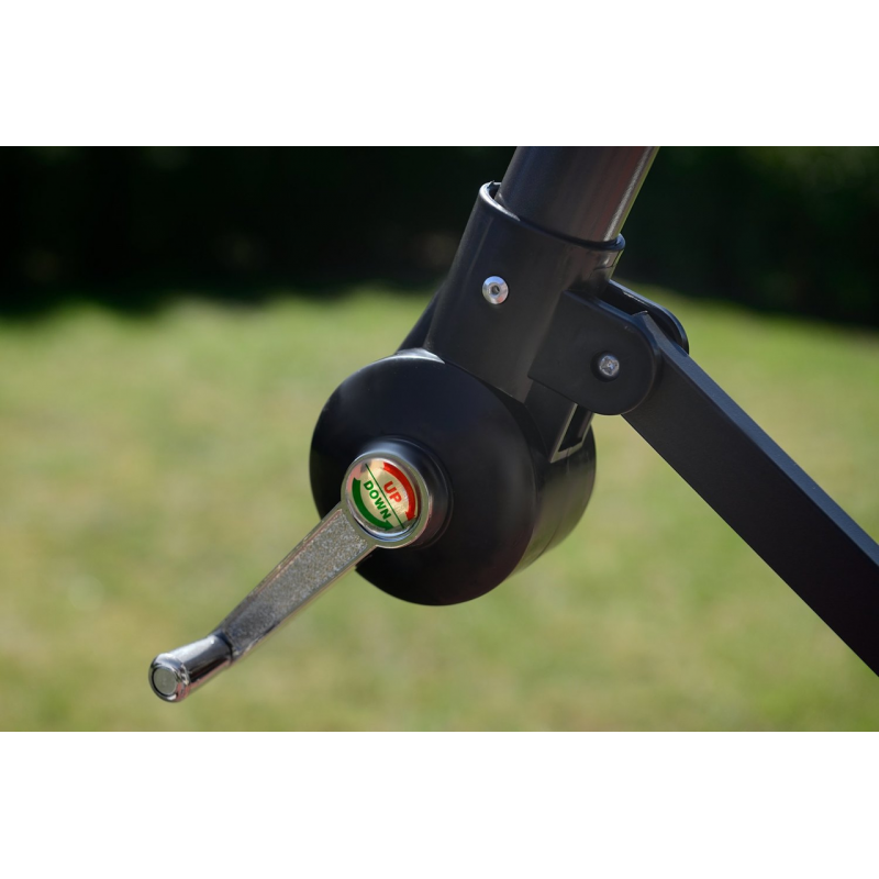 Садова розкладна парасоля Funfit Garden (діаметр - 3 метри) з боковою стійкою, Біла