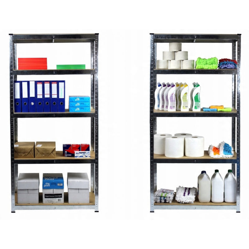 Набір з 2-х металевих стелажів (150 x 70 x 30 см) 4 полиці, навантаження - 150 кг на полицю, Сірий