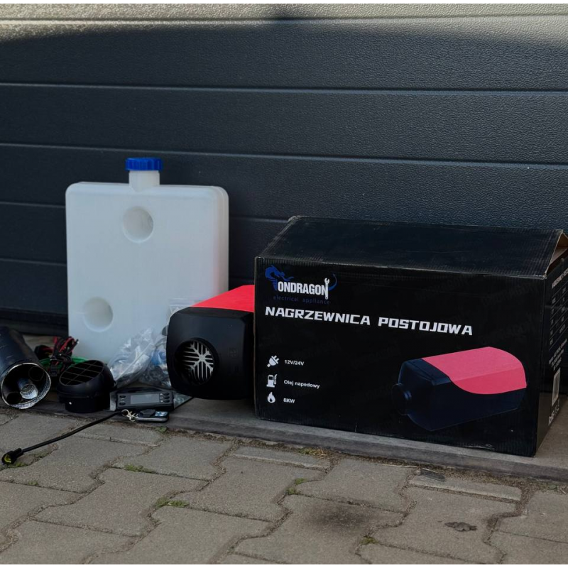 Автономний дизельний обігрівач (Webasto) Ondragon 8 кВт 12/24В, LCD-дисплей, таймер, пульт ДК