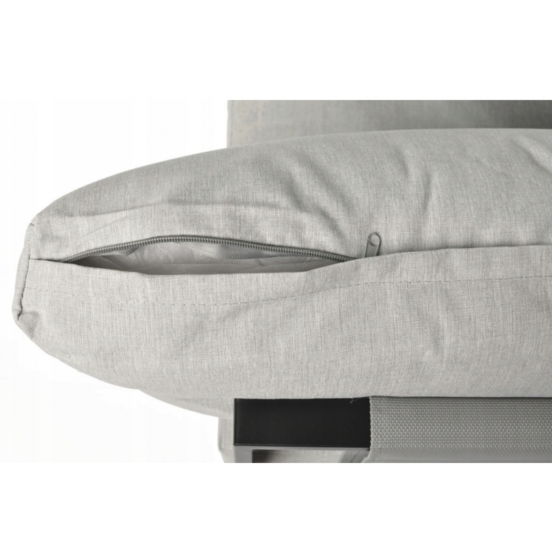 Комплект садових меблів IBIZA eDomator на 4 особи, металевий, з сірими подушками (Польща)