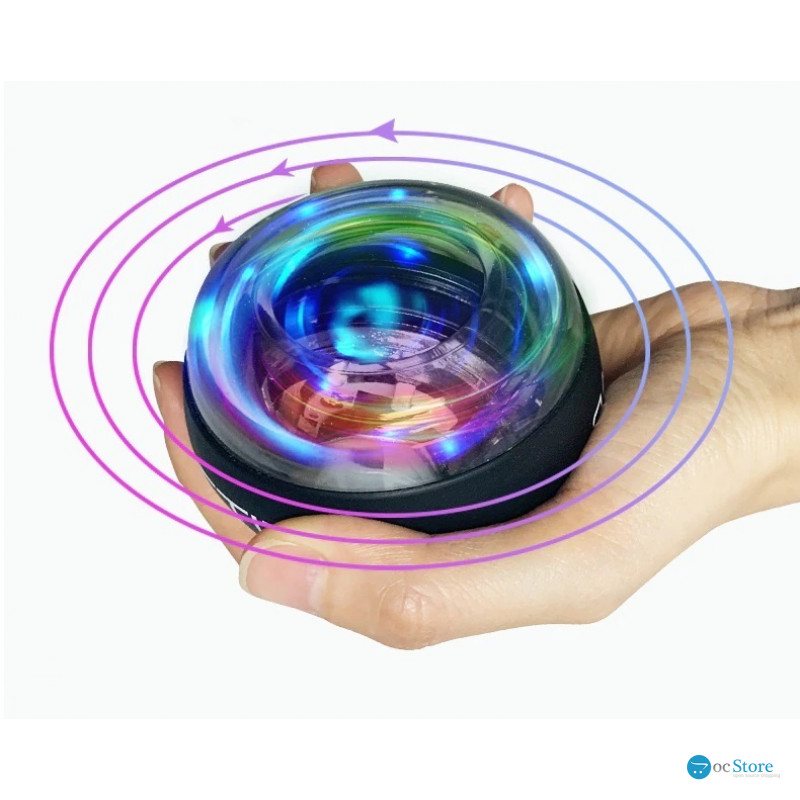 Гіроскопічний тренажер Booster Gyro Ball з LED-підсвіткою для тренування кисті, зап’ястя та передпліччя