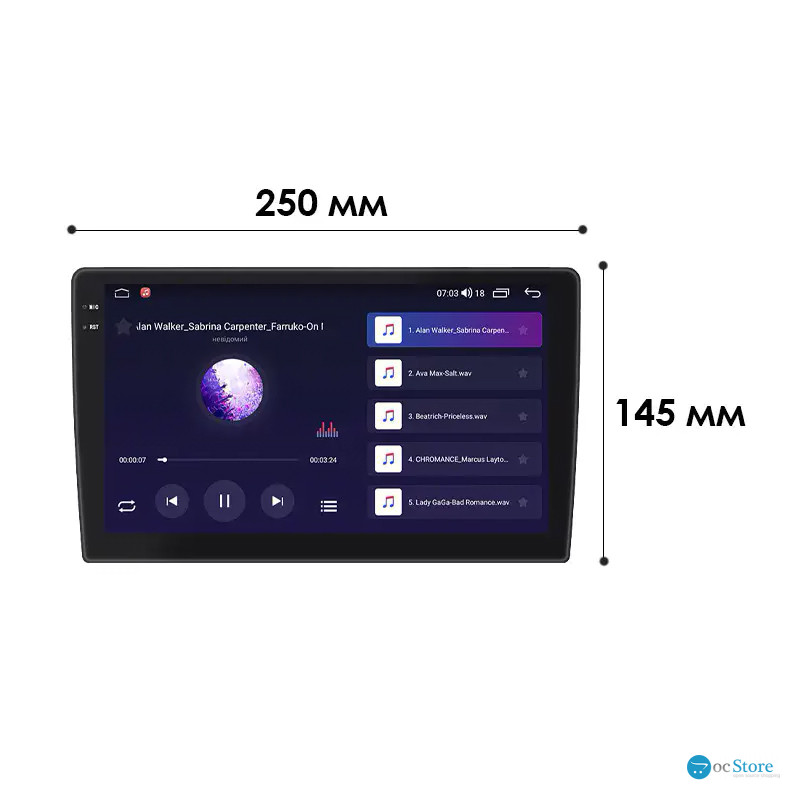 Автомагнитола 2 din W-10 4/64 QLED CarPlay 4G Wi-Fi GPS 360 Prime