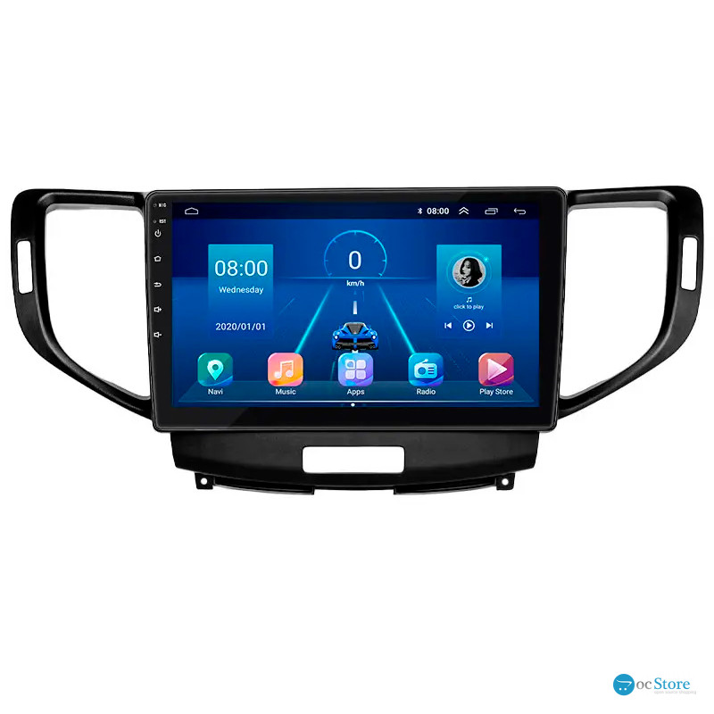 Штатная магнитола Lesko для Acura TSX II 2008-2014 экран 9" 6/128Gb 4G Wi-Fi GPS Top