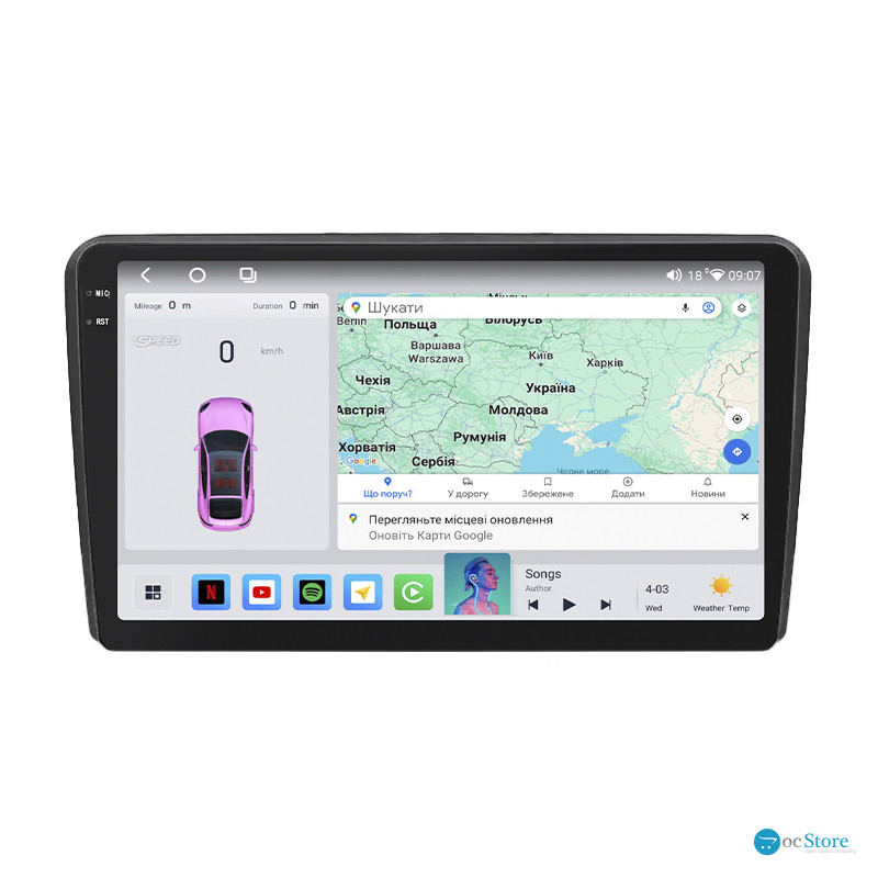 ГУ Audi A3 II (8P) 2003-2005 9" 4/64 QLED CarPlay 4G Wi-Fi GPS 360 Prime