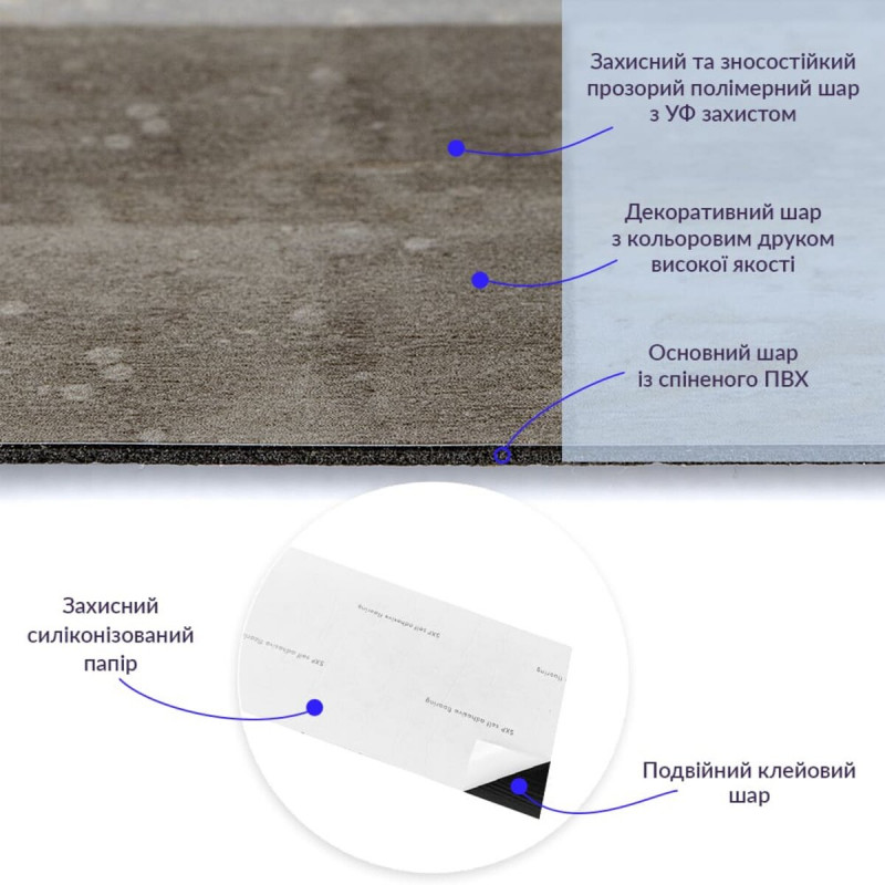 Самоклеюча вінілова плитка 152.4х914.4х1.5мм Мозаїка світла, ціна за 1 шт. (СВП-7) Матова SW-00000288