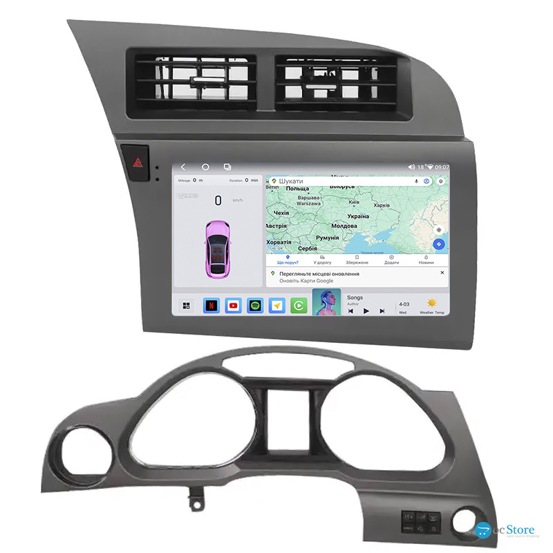 Штатная магнитола Lesko для Audi A6 allroad II (C6) 2006-2008 экран 9" 4/64 QLED CarPlay 4G Wi-Fi GPS 360 Prime
