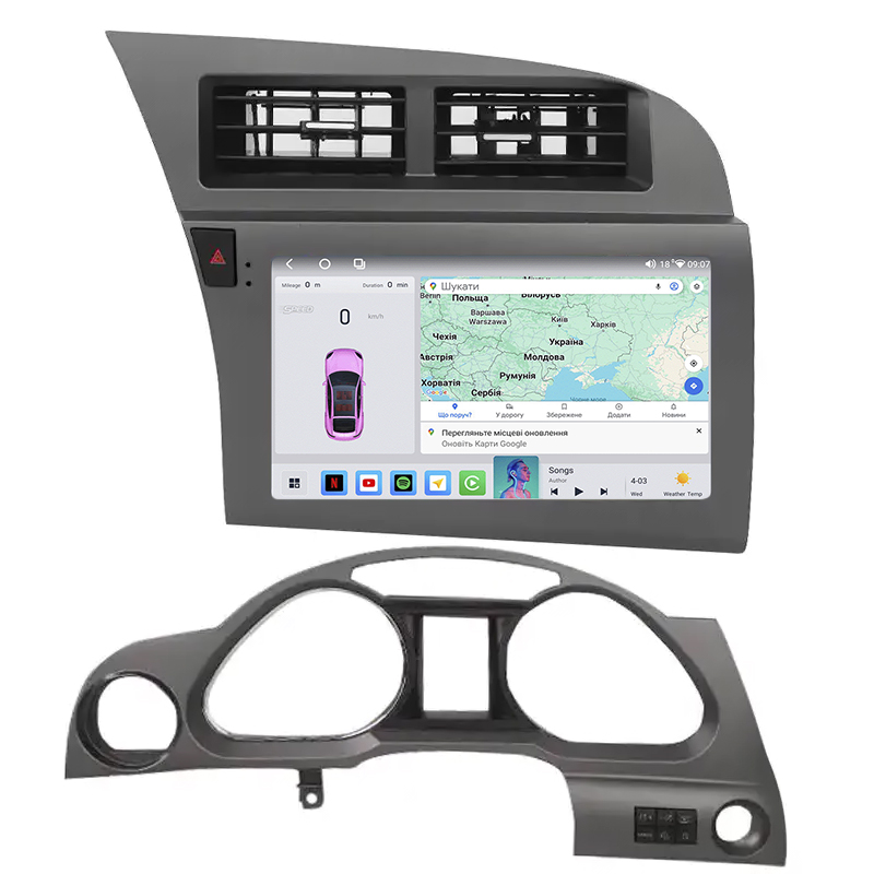 Штатная магнитола Lesko для Audi A6 allroad II (C6) 2006-2008 экран 9" 4/64 QLED CarPlay 4G Wi-Fi GPS 360 Prime