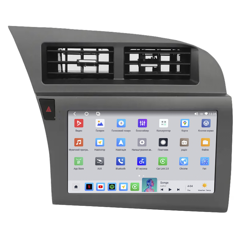 Штатная магнитола Lesko для Audi A6 III (C6) Рестайлинг 2008-2011 экран 9" 4/64 QLED CarPlay 4G Wi-Fi GPS 360 Prime