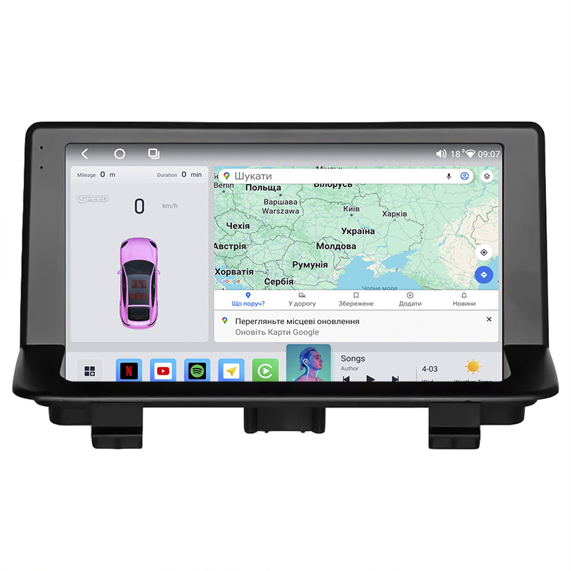 Штатная магнитола Lesko для Audi RS Q3 I (8U) 2013-2015 экран 9" 4/64 QLED CarPlay 4G Wi-Fi GPS 360 Prime