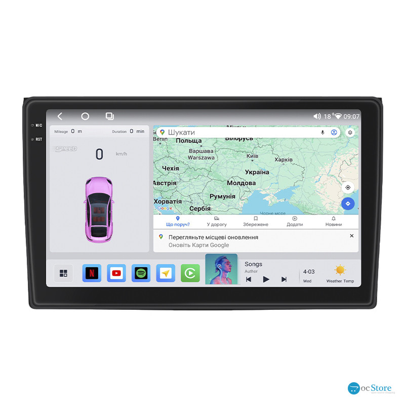 Штатная магнитола Lesko для Audi S4 I (B5) 1997-2001 экран 9" 4/64 QLED CarPlay 4G Wi-Fi GPS 360 Prime