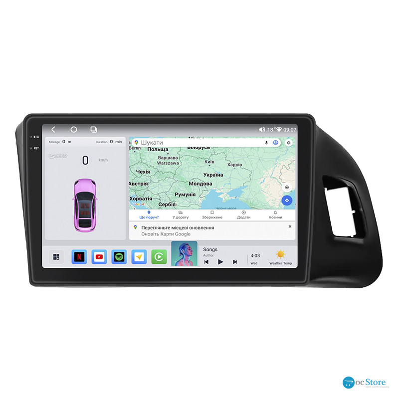 Штатная магнитола Lesko для Audi SQ5 I (8R) 2013-2017 экран 9" 4/64 QLED CarPlay 4G Wi-Fi GPS 360 Prime