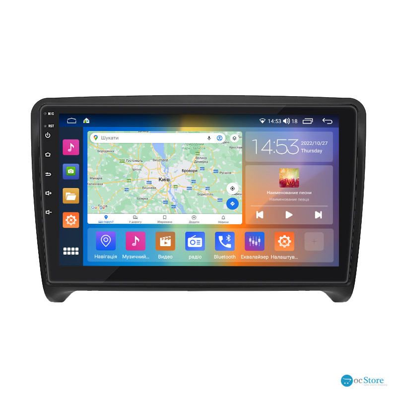Штатная магнитола Lesko для Audi TT II (8J) 2006-2010 экран 9" 2/32Gb CarPlay 4G Wi-Fi GPS Prime