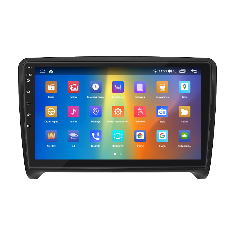 Штатная магнитола Lesko для Audi TT II (8J) Рестайлинг 2010-2014 экран 9" 4/64Gb CarPlay 4G Wi-Fi GPS Prime