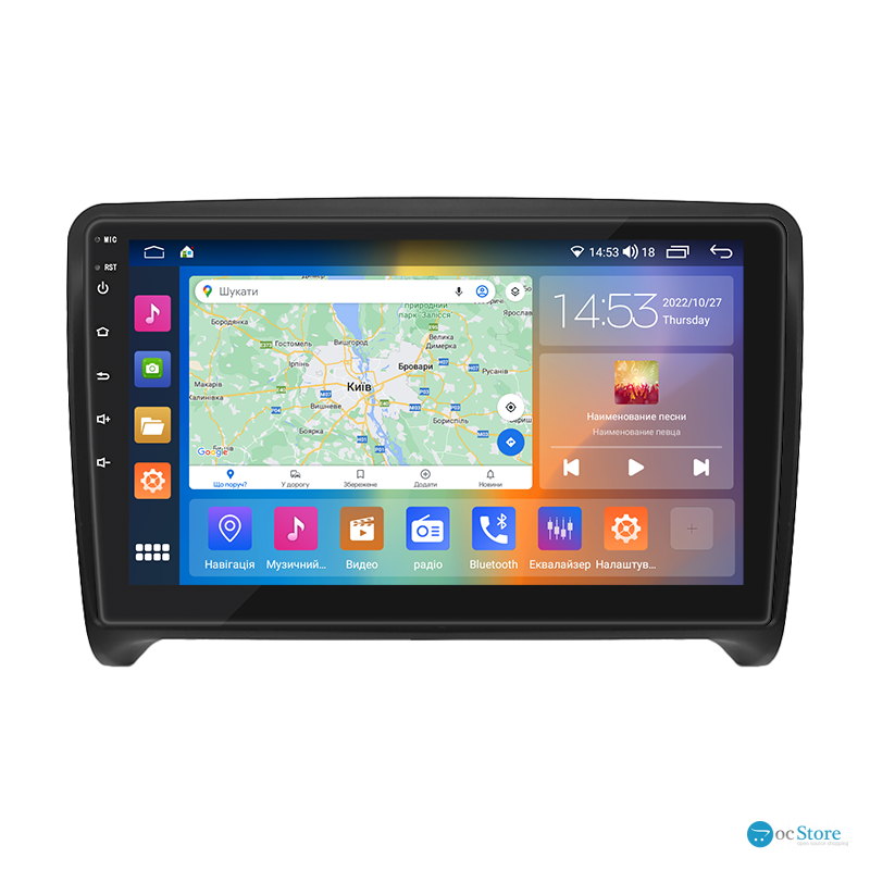 Штатная магнитола Lesko для Audi TTS II (8J) 2007-2010 экран 9" 2/32Gb CarPlay 4G Wi-Fi GPS Prime