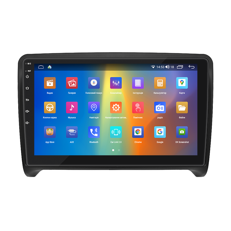 Штатная магнитола Lesko для Audi TTS II (8J) Рестайлинг 2010-2014 экран 9" 4/64Gb CarPlay 4G Wi-Fi GPS Prime