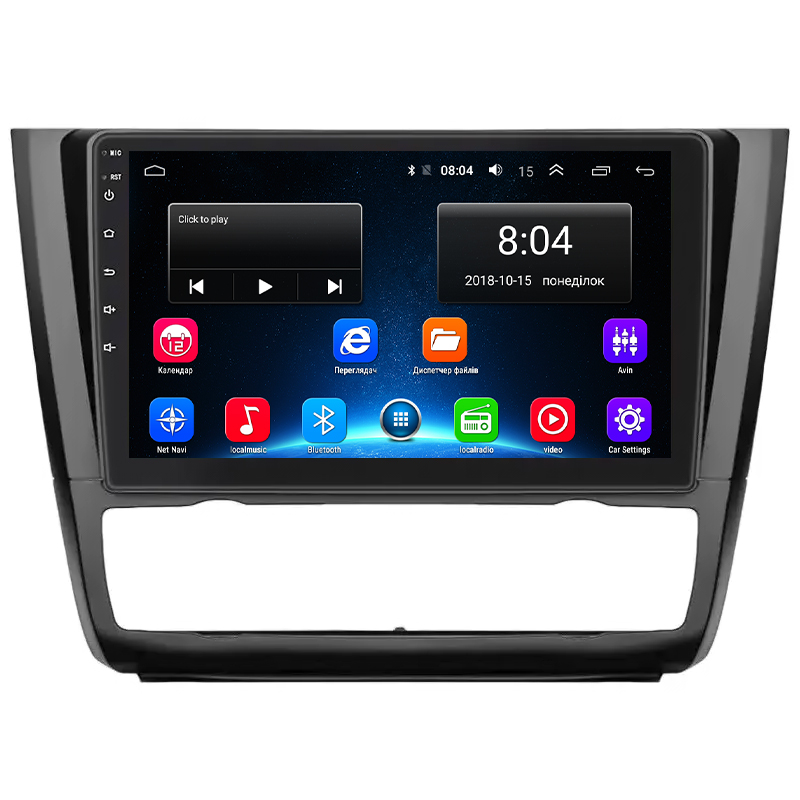 Штатная магнитола Lesko для BMW 1 серии I (E81/E82/E87/E88) Рестайлинг 2007-2011 экран 9" 2/32Gb Wi-Fi GPS Base