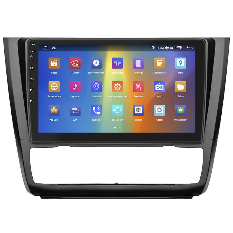 Штатная магнитола Lesko для BMW 1 серии I (E81/E82/E87/E88) Рестайлинг 2007-2011 экран 9" 2/32Gb CarPlay 4G Wi-Fi GPS Prime