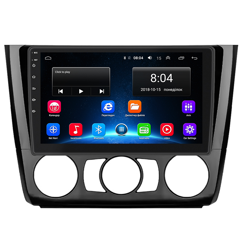 Штатная магнитола Lesko для BMW 1 серии I (E81/E82/E87/E88) Рестайлинг Manual AC 2007-2011 экран 9" 2/32Gb Wi-Fi GPS Base