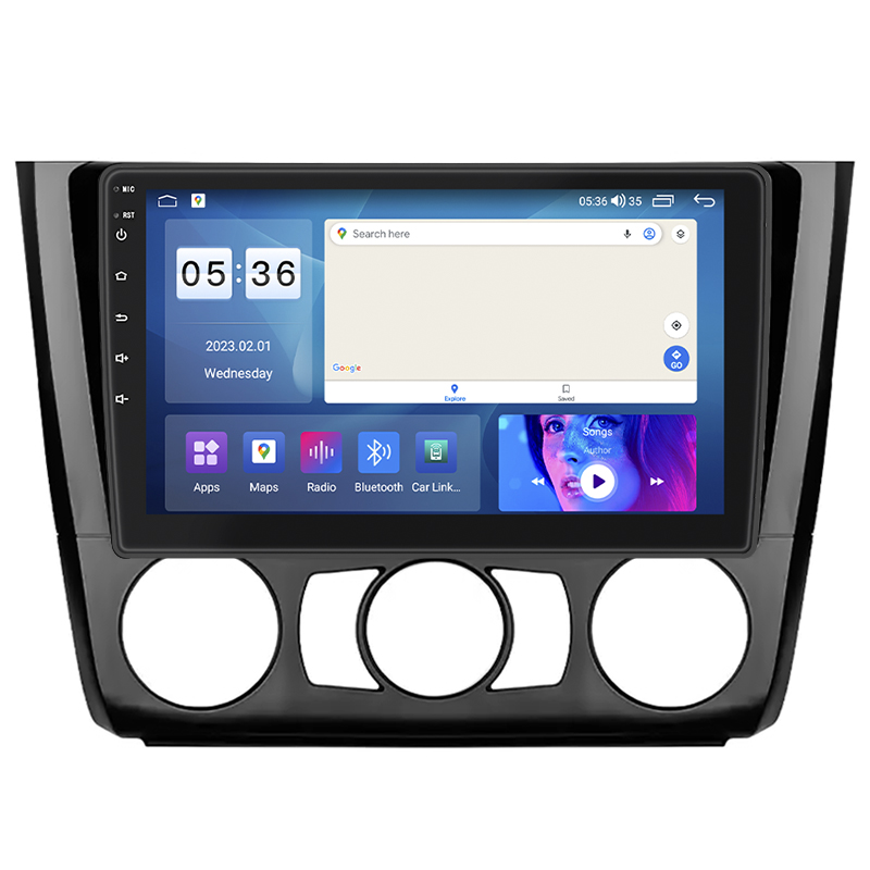 Штатная магнитола Lesko для BMW 1 серии I (E81/E82/E87/E88) Рестайлинг Manual AC 2007-2011 экран 9" 2/32Gb CarPlay 4G Wi-Fi GPS Prime