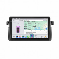 Штатная магнитола Lesko для BMW 3 серии IV (E46) Рестайлинг 2001-2007 экран 9" 4/64 QLED CarPlay 4G Wi-Fi GPS 360 Prime