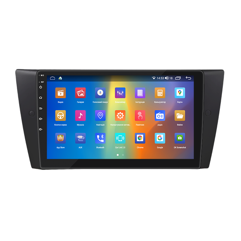 Штатная магнитола Lesko для BMW 3 серии V (E90/E91/E92/E93) Рестайлинг 2008-2013 экран 9" 4/64Gb CarPlay 4G Wi-Fi GPS Prime