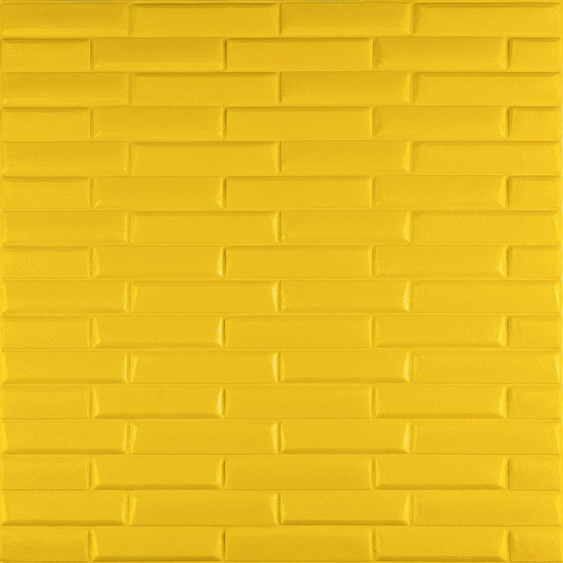 3D панель самоклеюча кладка 700х770х7мм Жовта (037) SW-00000302