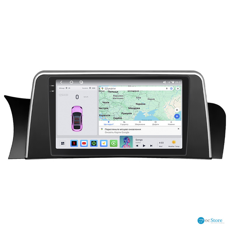 Штатная магнитола Lesko для BMW X4 I (F26) 2014-2018 экран 9" 4/64 QLED CarPlay 4G Wi-Fi GPS 360 Prime