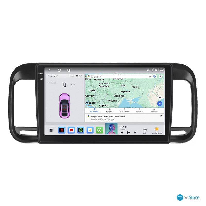 Штатная магнитола Lesko для Brilliance M2 (BS4) I 2006-2010 экран 9" 4/64 QLED CarPlay 4G Wi-Fi GPS 360 Prime