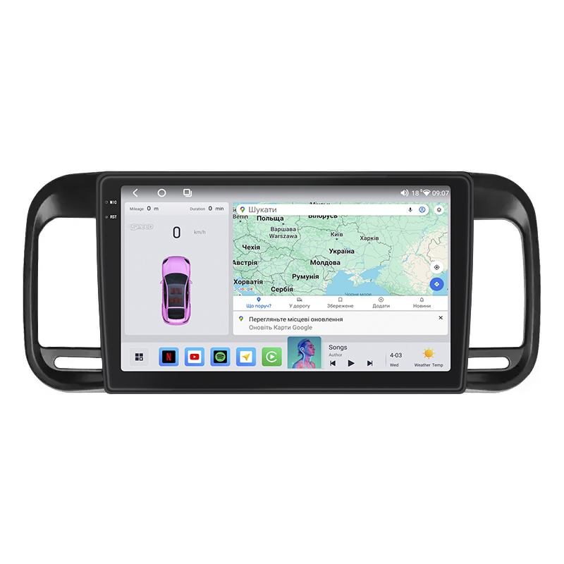 Штатная магнитола Lesko для Brilliance M2 (BS4) I Рестайлинг 2010-2012 экран 9" 4/64 QLED CarPlay 4G Wi-Fi GPS 360 Prime