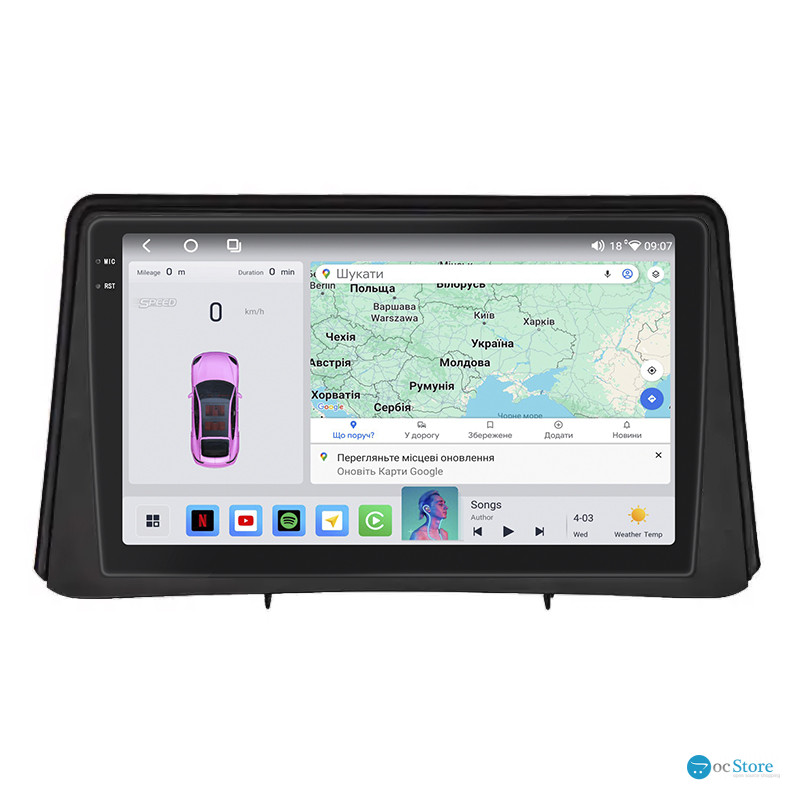 Штатная магнитола Lesko для Buick Encore I 2012-2016 экран 9" 4/64 QLED CarPlay 4G Wi-Fi GPS 360 Prime
