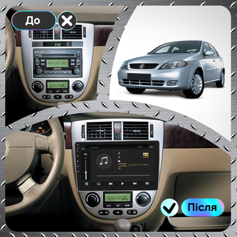 Штатная магнитола Lesko для Buick Excelle I 2004-2007 экран 10" 1/16Gb Wi-Fi GPS Base