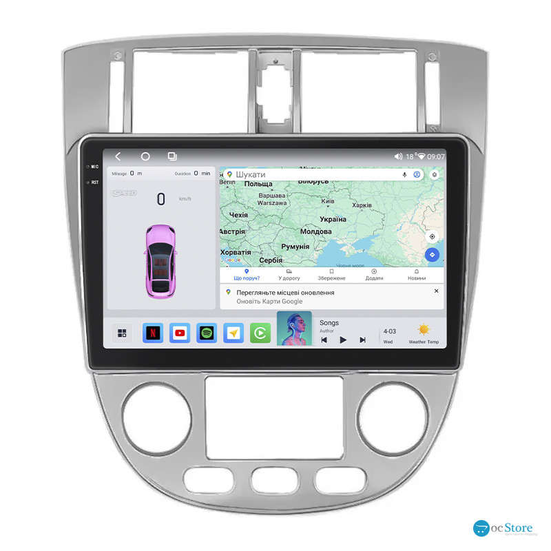 Штатная магнитола Lesko для Buick Excelle I 2004-2007 экран 10" 4/64 QLED CarPlay 4G Wi-Fi GPS 360 Prime