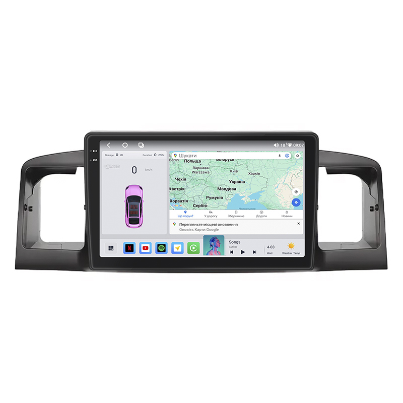 Штатная магнитола Lesko для BYD F3 I 2005-2013 экран 9" 4/64 QLED CarPlay 4G Wi-Fi GPS 360 Prime