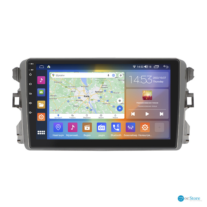 Штатная магнитола Lesko для BYD G3  2009-2014 экран 9" 4/64Gb CarPlay 4G Wi-Fi GPS Prime
