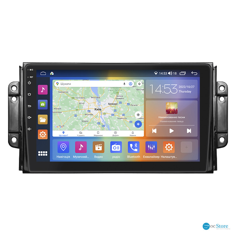 Штатная магнитола Lesko для Chery Tiggo 2 I 2016-2020 экран 9" 2/32Gb CarPlay 4G Wi-Fi GPS Prime