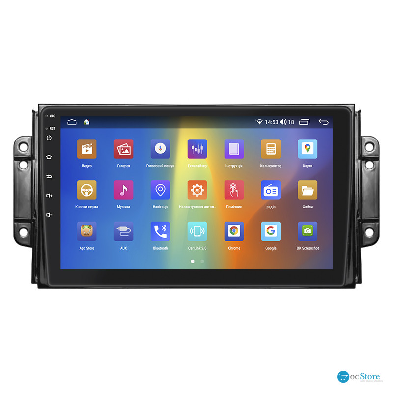 Штатная магнитола Lesko для Chery Tiggo 2 I 2016-2020 экран 9" 2/32Gb CarPlay 4G Wi-Fi GPS Prime