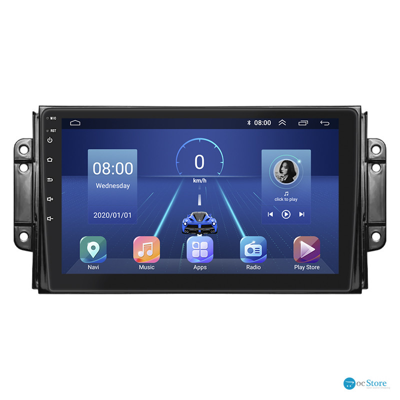 Штатная магнитола Lesko для Chery Tiggo 2 I 2016-2020 экран 9" 4/64Gb 4G Wi-Fi GPS Top