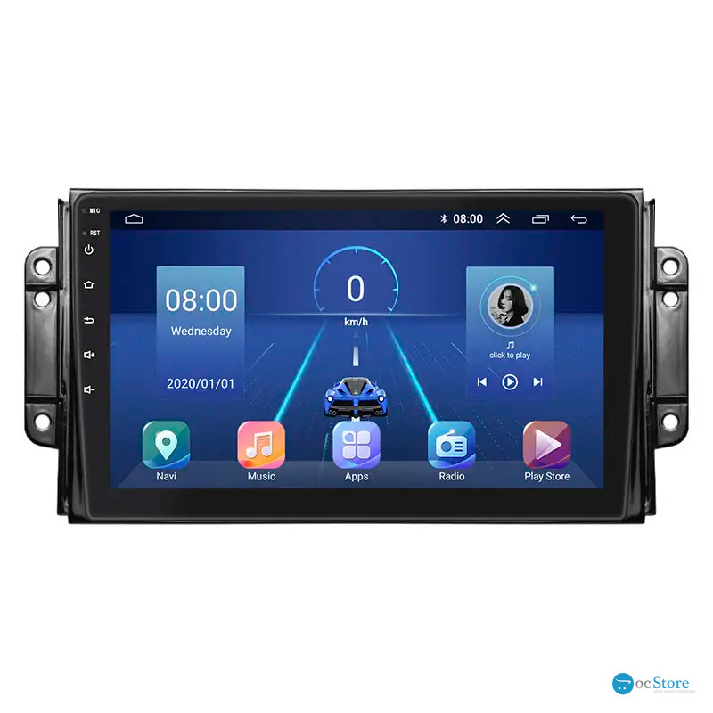 Штатная магнитола Lesko для Chery Tiggo 2 I 2016-2020 экран 9" 6/128Gb 4G Wi-Fi GPS Top