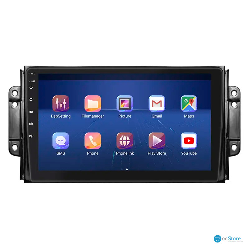 Штатная магнитола Lesko для Chery Tiggo 2 I 2016-2020 экран 9" 6/128Gb 4G Wi-Fi GPS Top